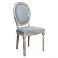 Sedia poltroncina Constance in velluto grigio con schienale alto e gambe in legno, ideale per tavolo da pranzo o studio