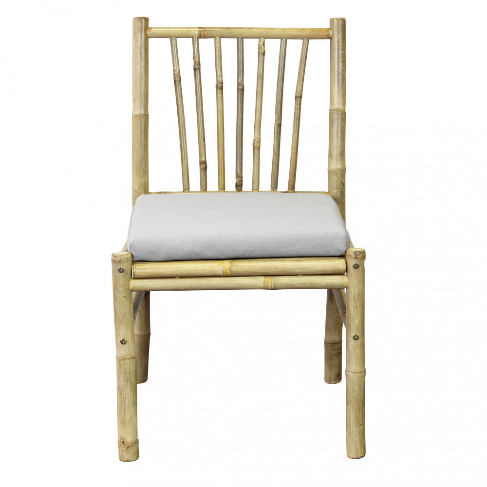 Sedia Cuba Libre in bamboo naturale, design esotico.