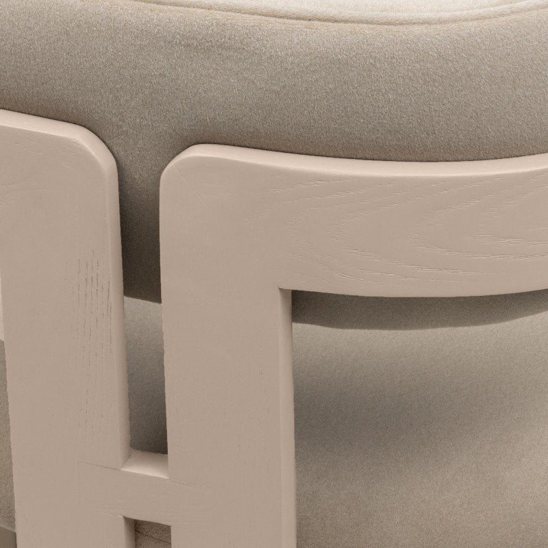 Sedia da pranzo Narel beige con struttura in frassino - NN-NAR-UPH-CHA-BEI-418 - foto 4