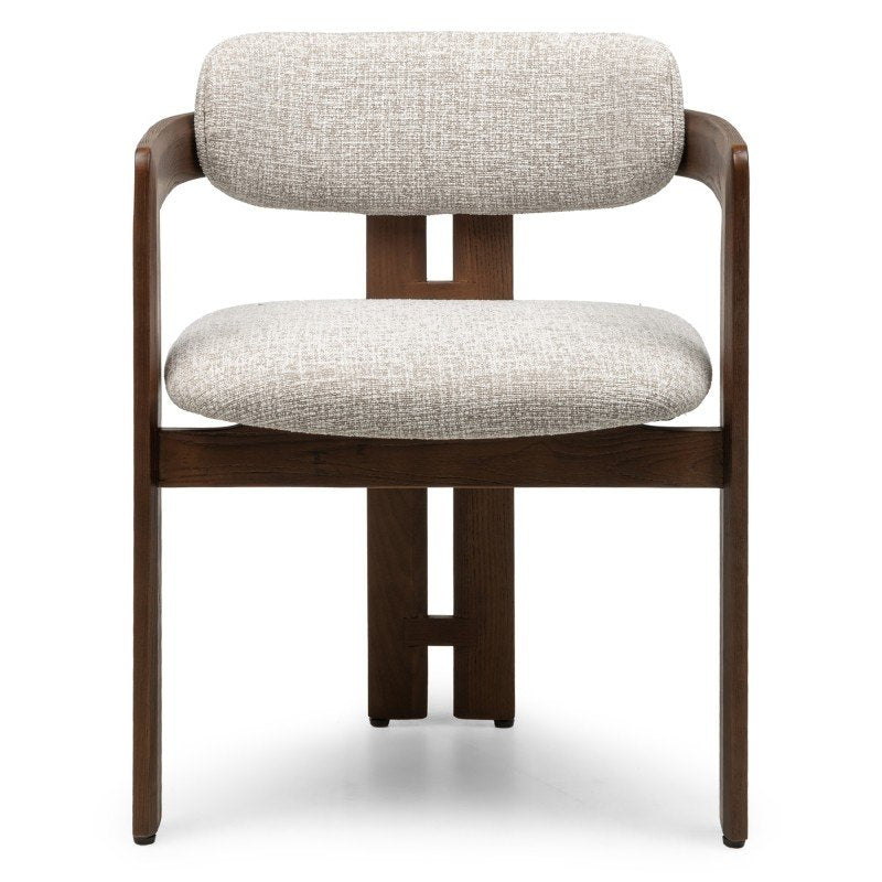 Sedia da pranzo Noor beige crema con frassino noce - NN-NOO-UPH-CHA-BEI-629 - foto 4