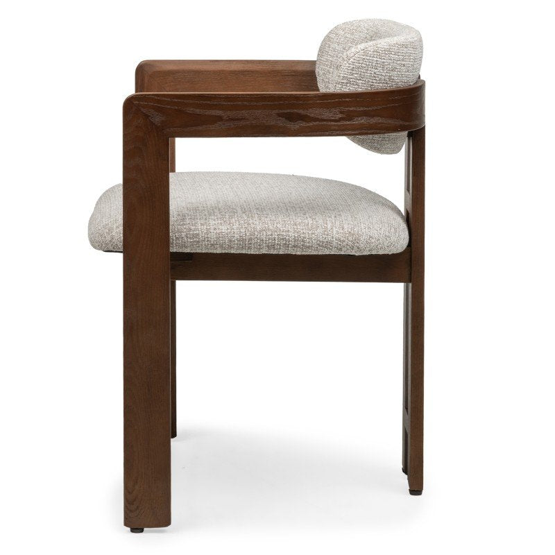 Sedia da pranzo Noor beige crema con frassino noce - NN-NOO-UPH-CHA-BEI-629 - foto 5