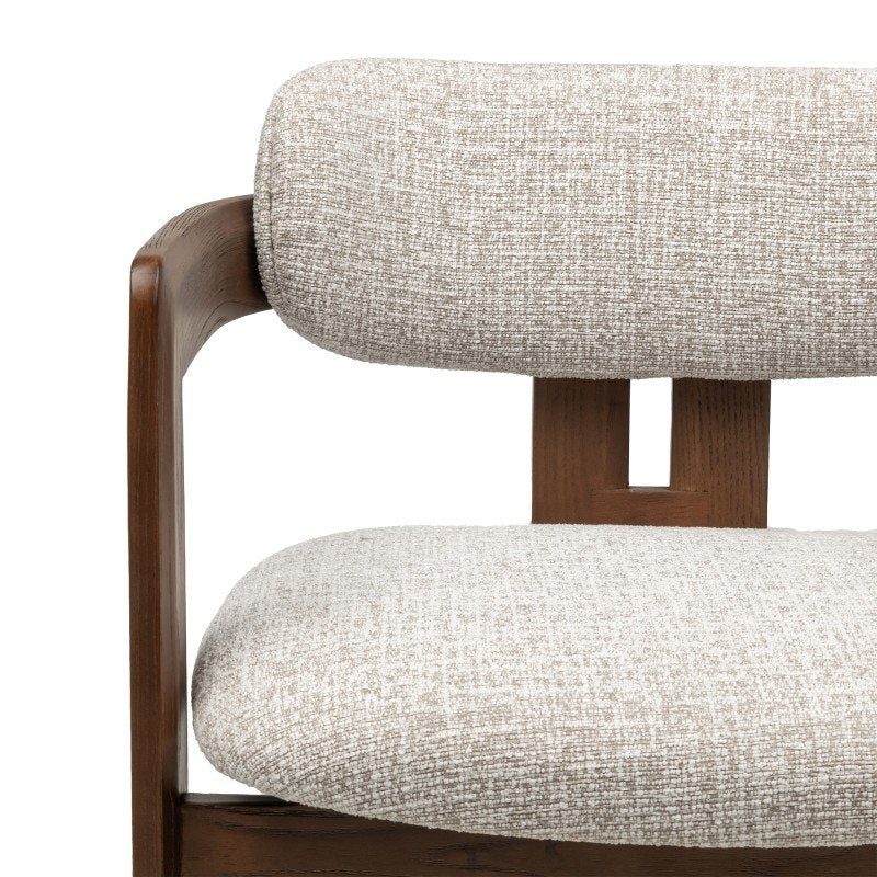 Sedia da pranzo Noor beige crema con frassino noce - NN-NOO-UPH-CHA-BEI-629 - foto 6