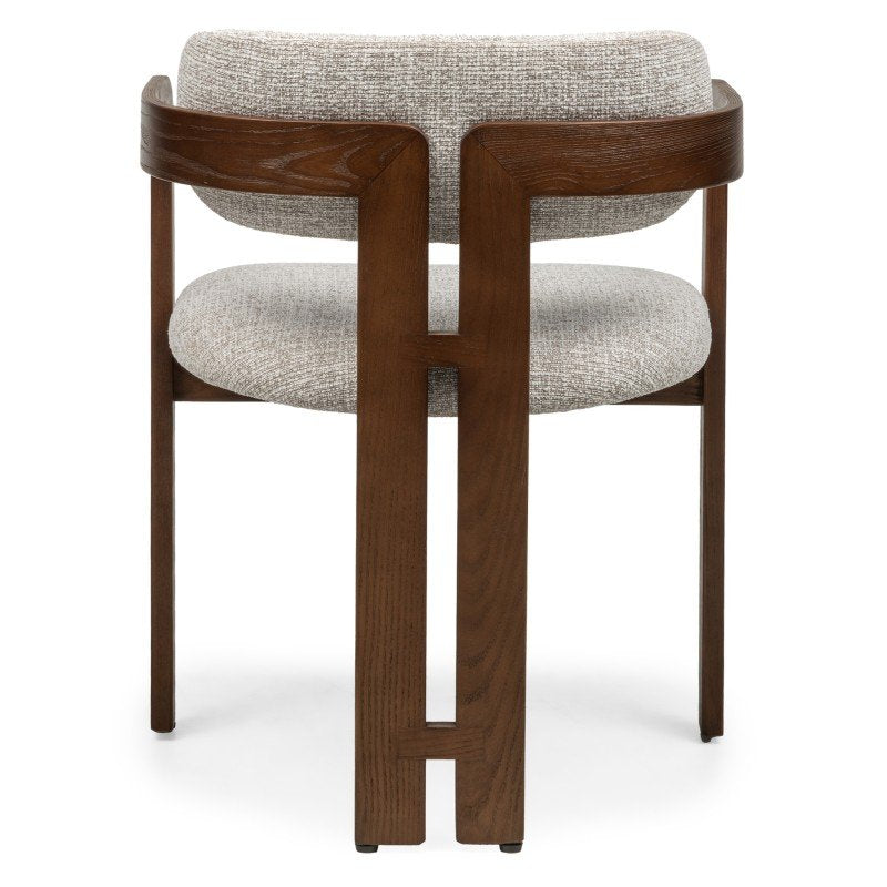 Sedia da pranzo Noor beige crema con frassino noce - NN-NOO-UPH-CHA-BEI-629 - foto 8