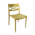 Sedia Darleen in polipropilene giallo, design moderno.