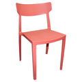 Sedia Debby in polipropilene rosso, design moderno.