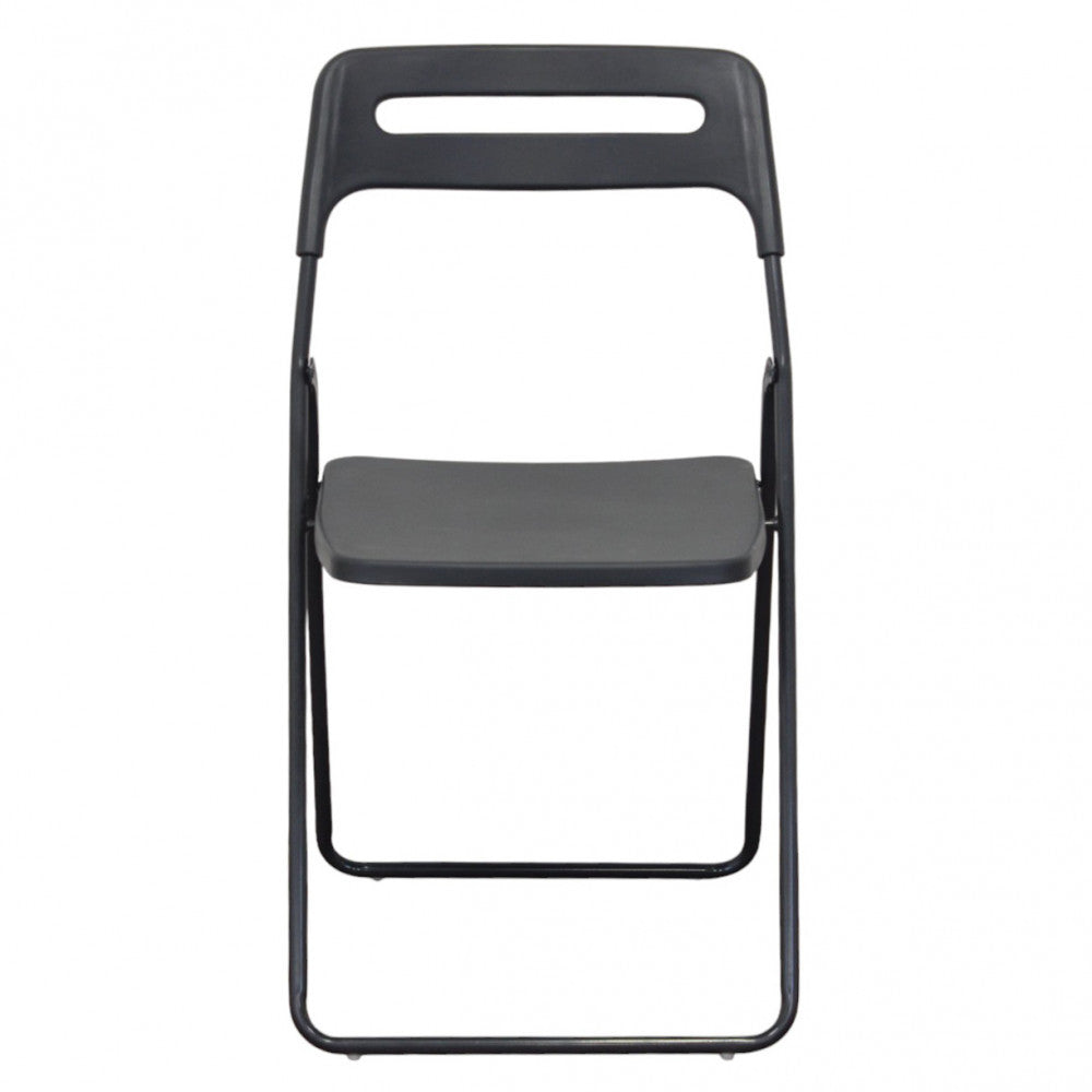 Vista frontale della sedia Elisabeth, che mostra il design senza braccioli e la struttura minimalista.