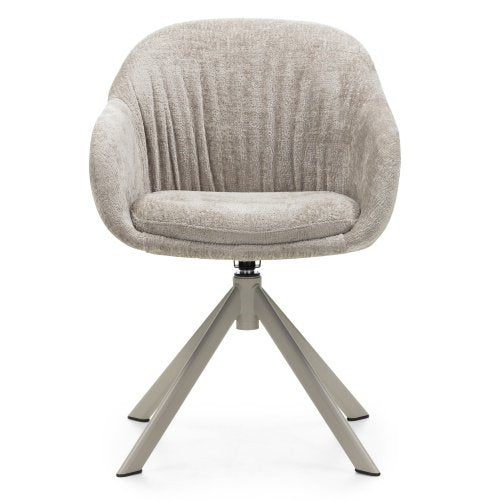 Sedia girevole Otello II beige con braccioli - NN-OTE-UPH-CHA-CRE-315 - foto 2