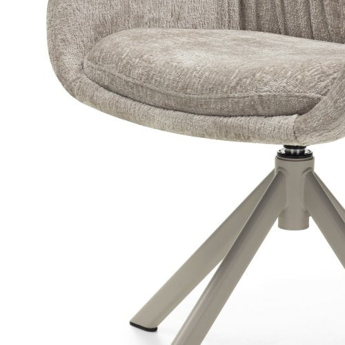 Sedia girevole Otello II beige con braccioli - NN-OTE-UPH-CHA-CRE-315 - foto 4