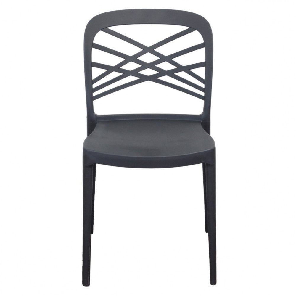 Vista frontale diretta della Sedia Harmonie, che mostra la seduta ergonomica e la struttura solida.
