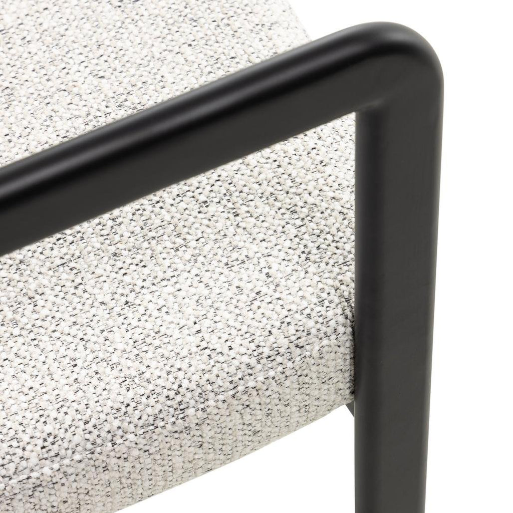 Sedia imbottita Flaire grigio beige con struttura nera - NN-FLA-UPH-CHA-LIGGRE-236 - foto 6