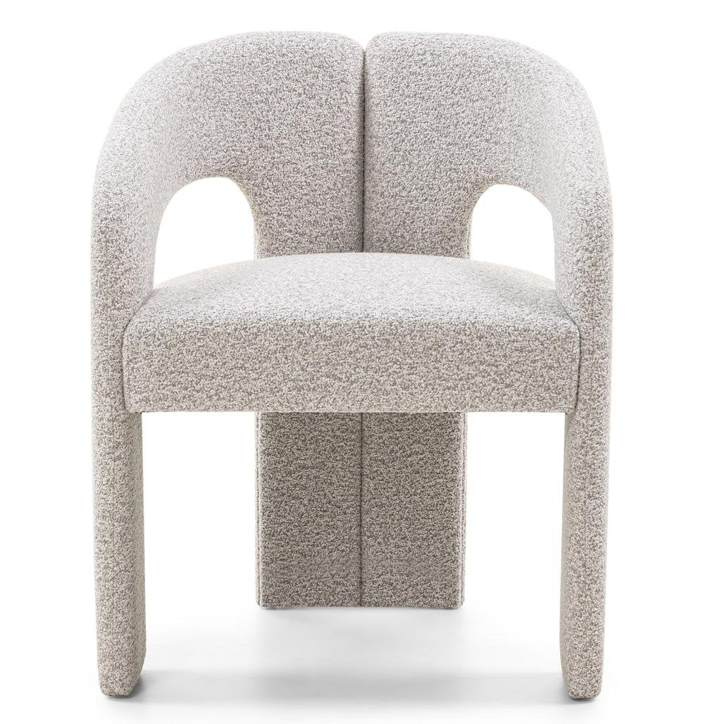 Sedia imbottita Joel grigio beige con braccioli - NN-JOE-UPH-CHA-LIGGRE-170