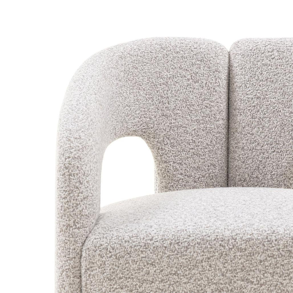 Sedia imbottita Joel grigio beige con braccioli - NN-JOE-UPH-CHA-LIGGRE-170 - foto 4