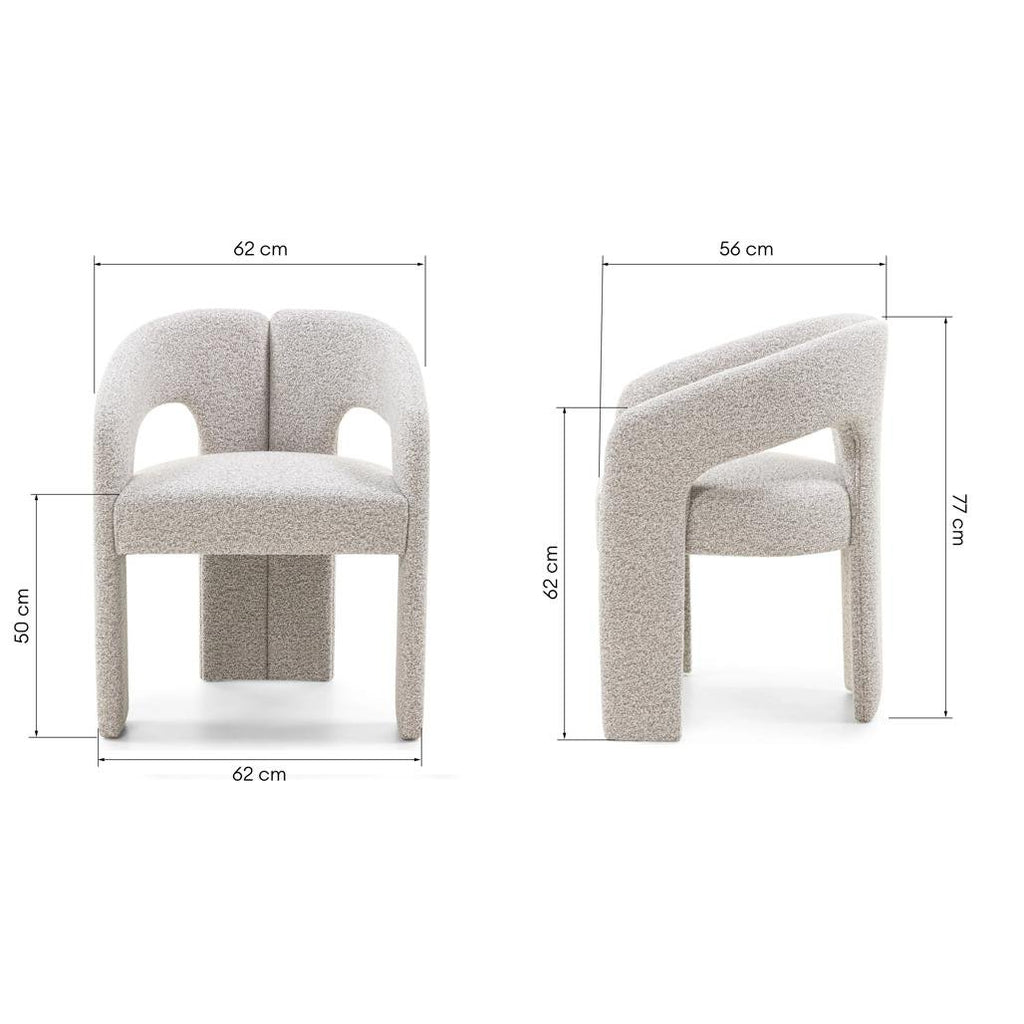 Sedia imbottita Joel grigio beige con braccioli - NN-JOE-UPH-CHA-LIGGRE-170 - foto 8