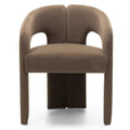 Sedia imbottita Joel moka con braccioli - NN-JOE-UPH-CHA-MOC-304