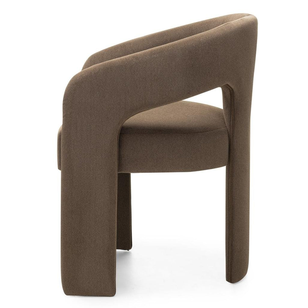Sedia imbottita Joel moka con braccioli - NN-JOE-UPH-CHA-MOC-304 - foto 5