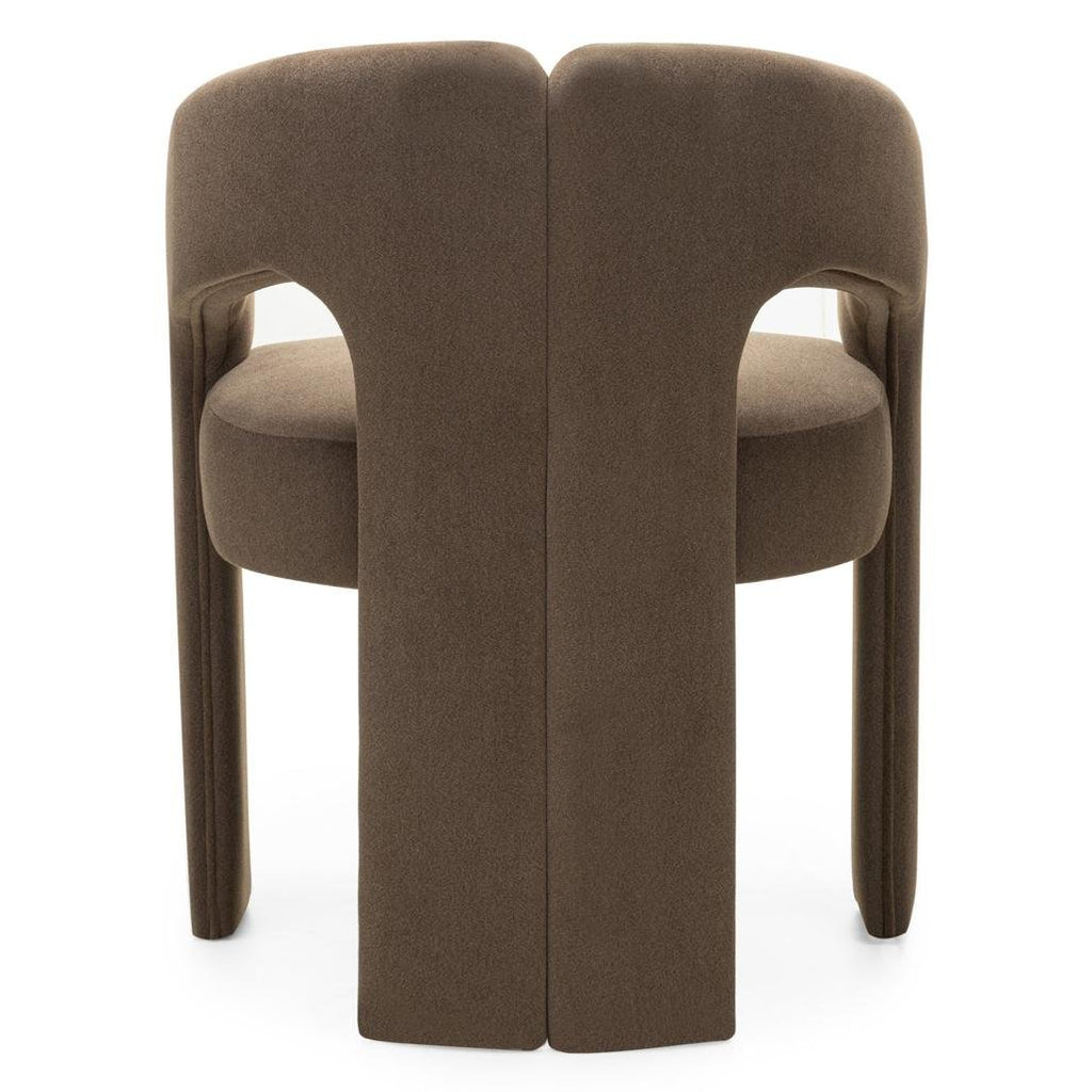 Sedia imbottita Joel moka con braccioli - NN-JOE-UPH-CHA-MOC-304 - foto 6