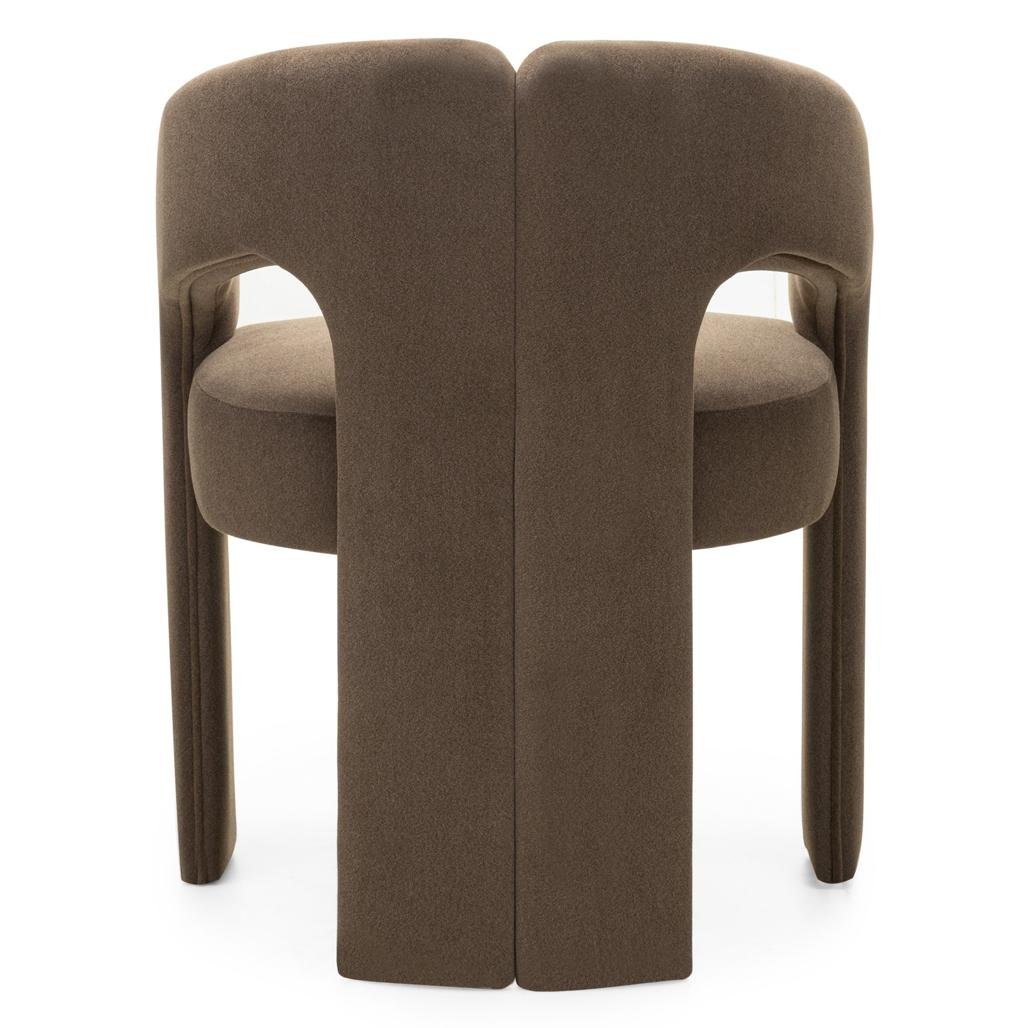 Sedia imbottita Joel moka con braccioli - NN-JOE-UPH-CHA-MOC-304 - foto 6