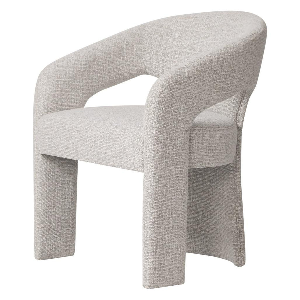 Sedia imbottita Naurine beige crema con braccioli - NN-NAU-UPH-CHA-BEI-350