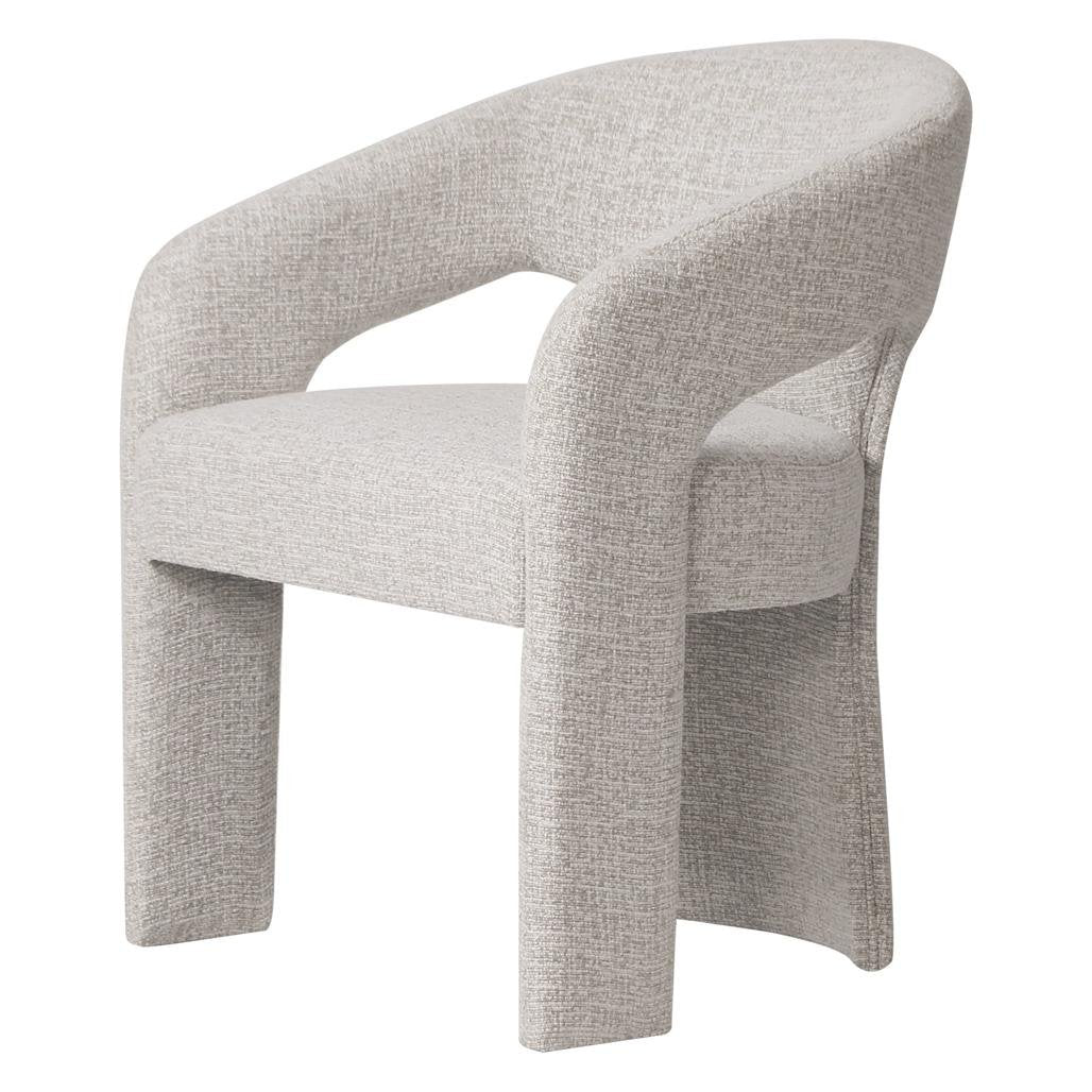Sedia imbottita Naurine beige crema con braccioli - NN-NAU-UPH-CHA-BEI-350