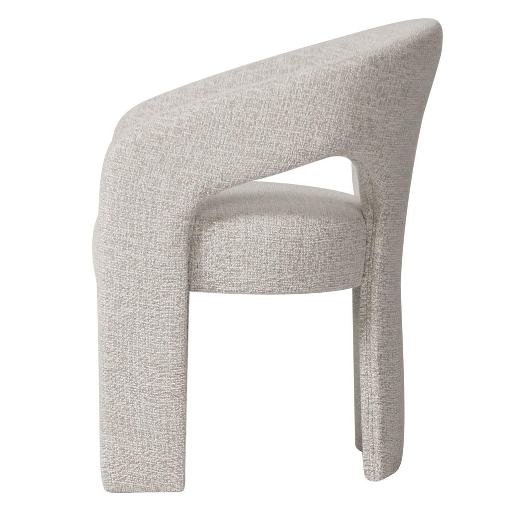 Sedia imbottita Naurine beige crema con braccioli - NN-NAU-UPH-CHA-BEI-350 - foto 4