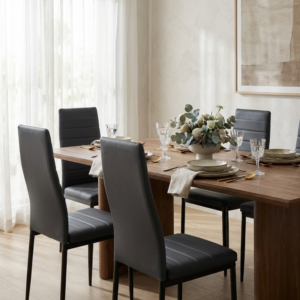 Sedia Cosma Ivy marrone scuro vista frontale