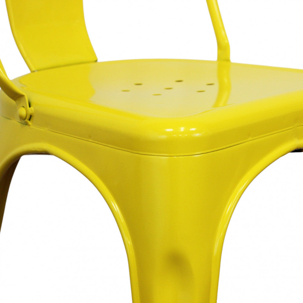 Sedia Lola in Metallo Giallo Senape - HF807334 - foto 4