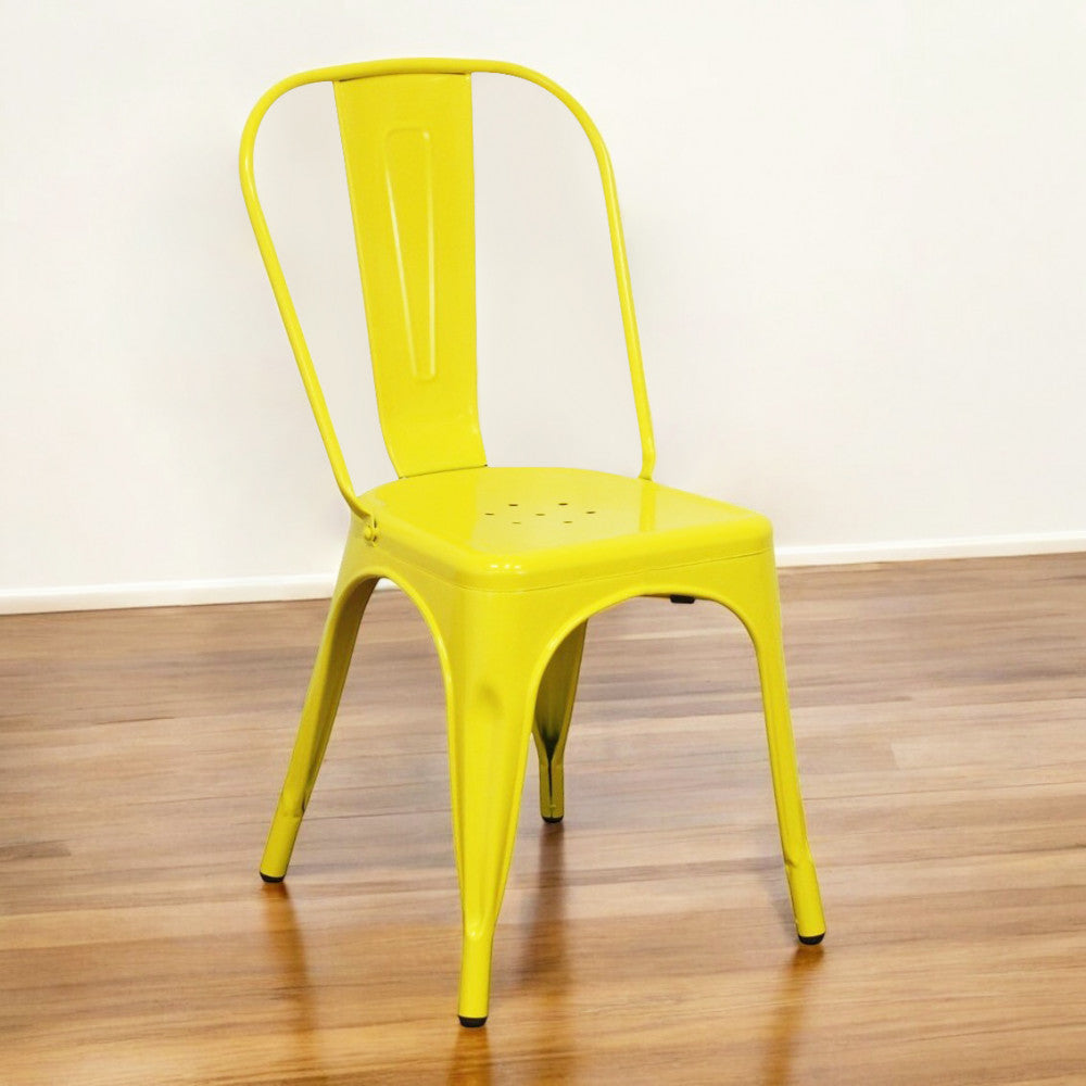 Sedia Lola in Metallo Giallo Senape - HF807334 - foto 5