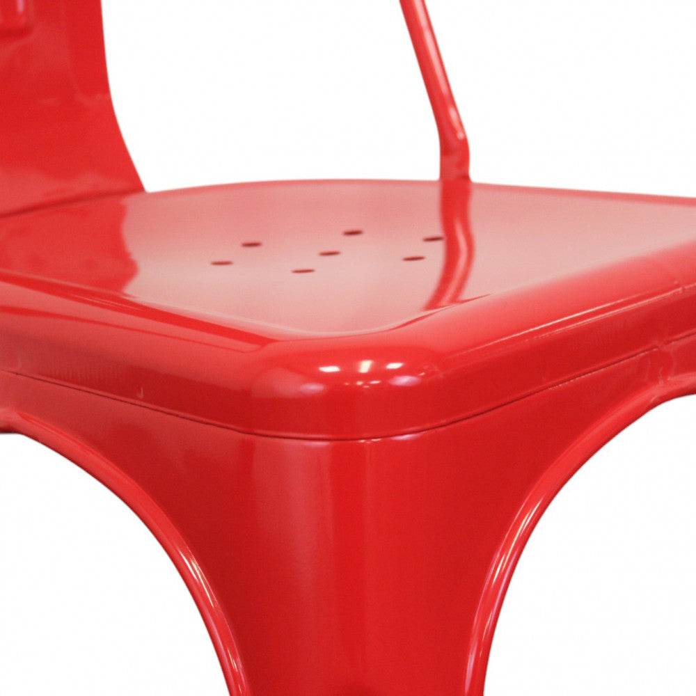 Sedia Lola in Metallo Rossa - HF807331 - foto 4