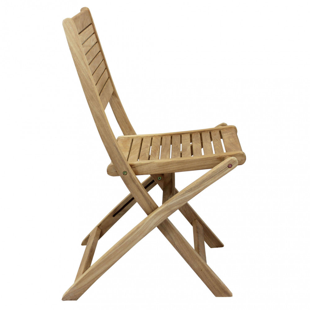 Profilo laterale della sedia Mirage aperta, che illustra l'ergonomia della seduta e l'inclinazione confortevole dello schienale.