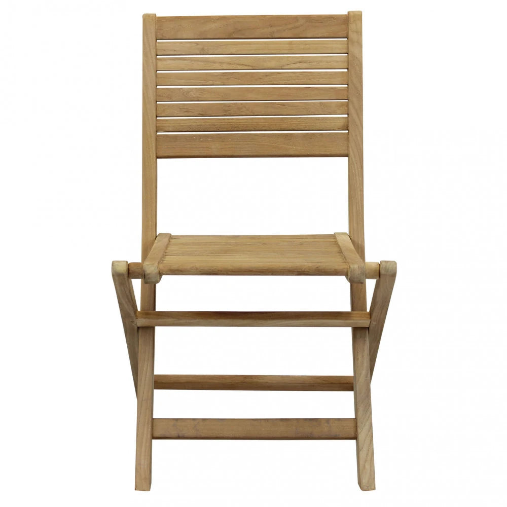 Sedia Mirage in legno di teak richiudibile, vista frontale
