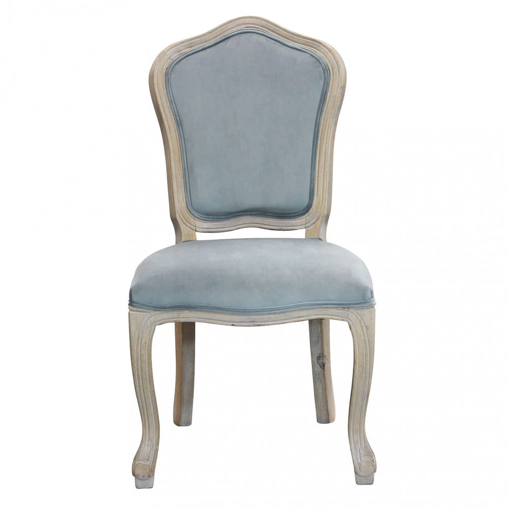 Sedia in Velluto Grigio Charlene: Design Lussuoso e Imbottitura per Comfort