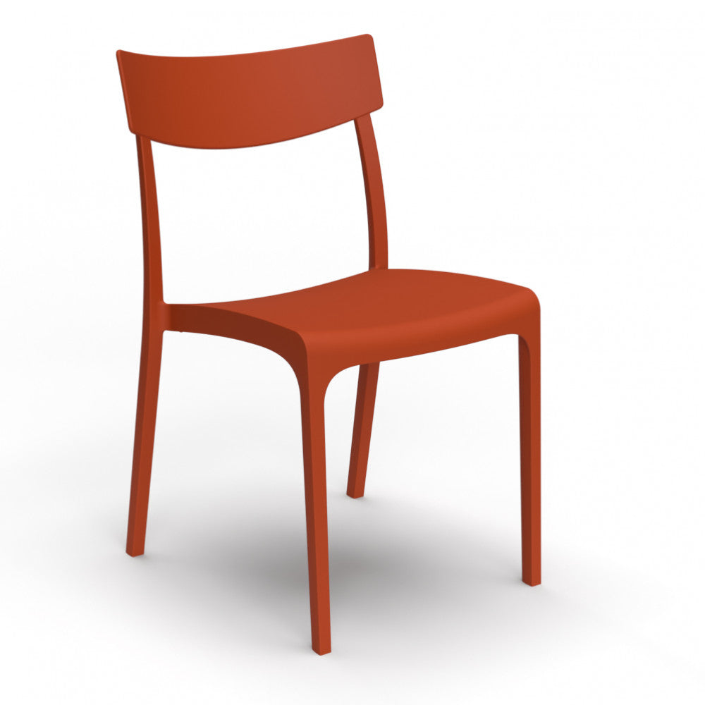 Sedia Provence in Polipropilene Rosso - HF807378-RED