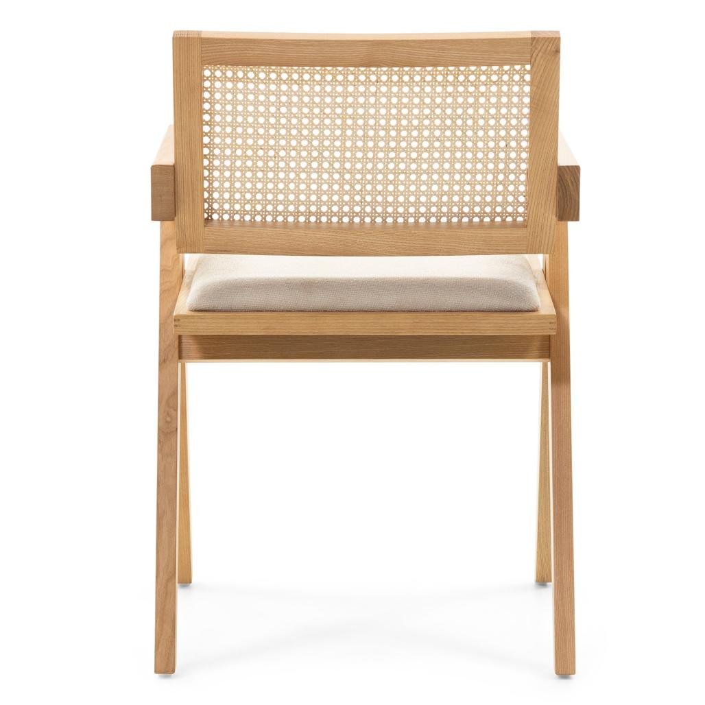 Sedia Rene in frassino naturale con paglia di Vienna e seduta beige - NN-REN-UPH-CHA-NATWOO-172 - foto 3