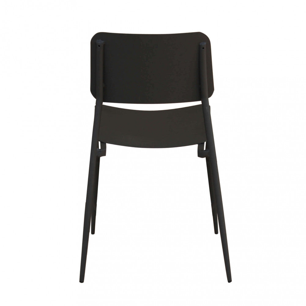 Sedia da Esterno Vega impilabile in metallo con trattamento antiruggine colore tortora.