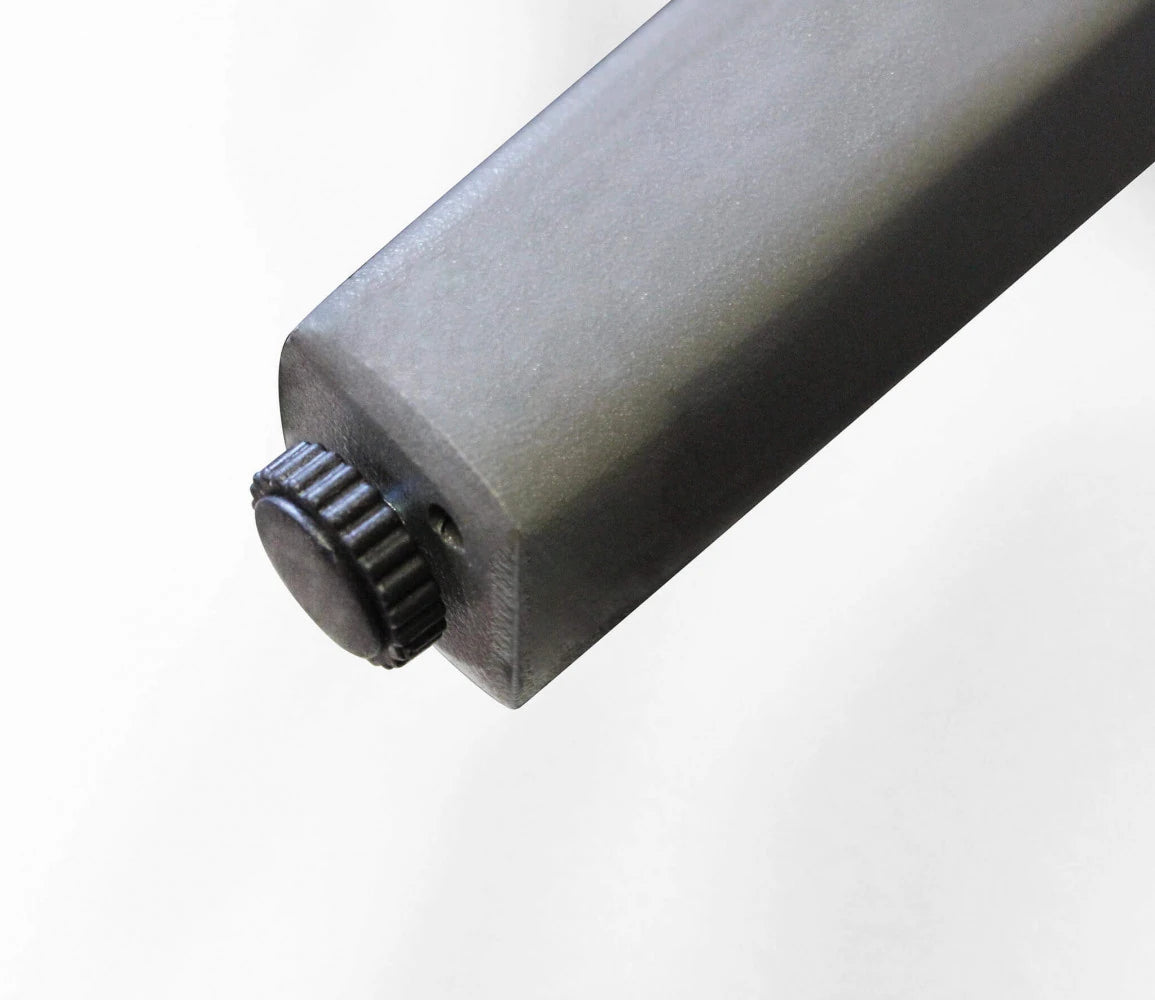 Seduta Singola per salotto modulare in Alluminio Verniciato Antracite, dettaglio gambe con Piedini regolabili