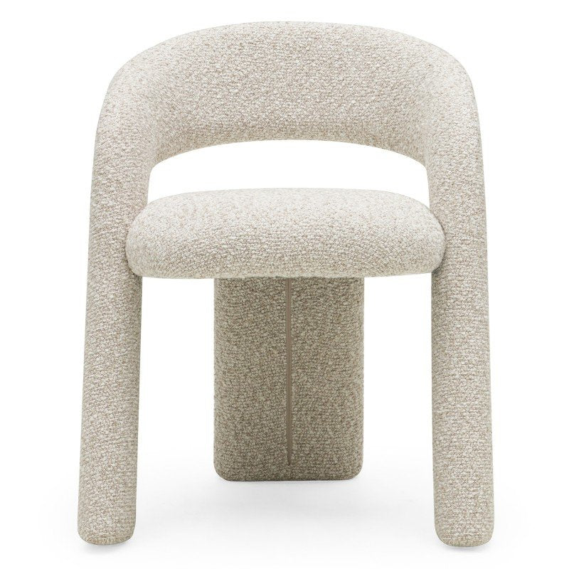 Set da 2 poltroncine Lise beige e crema dalle forme tonde - NN-LIS-UPH-ARM-LIGBEI-688