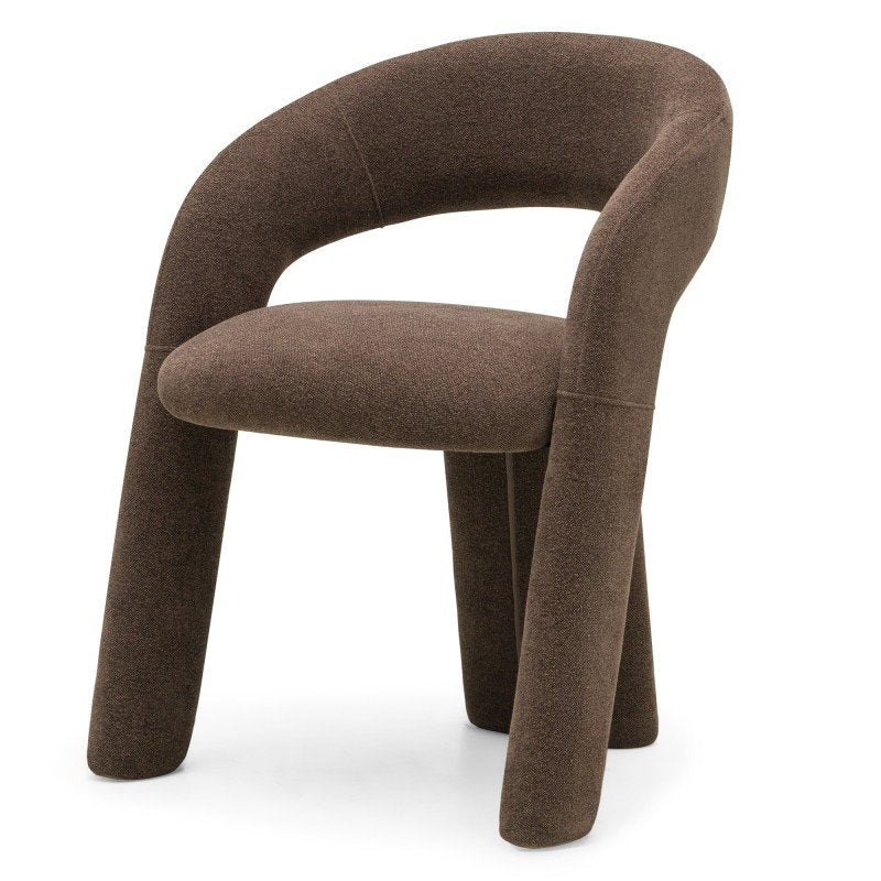 Set da 2 poltroncine Lise marroni dalle forme tonde - NN-LIS-UPH-ARM-BRO-689 - foto 4