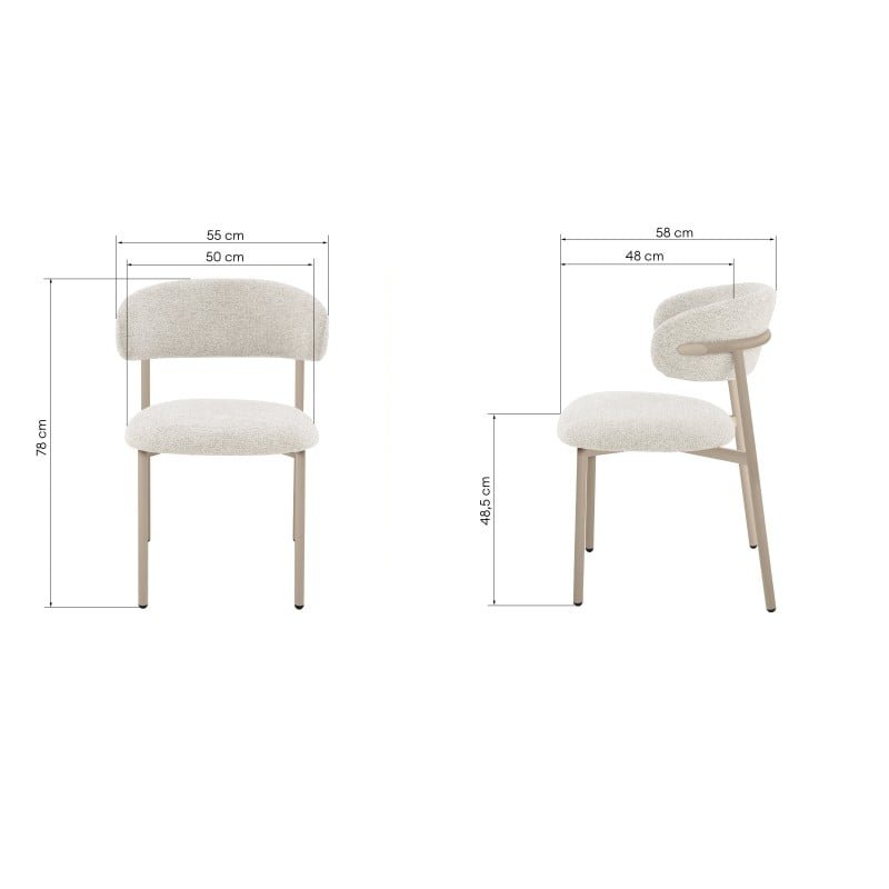 Set da 2 sedie da pranzo Fresno beige - NN--UPH-CHA-LIGBEI-473 - foto 7