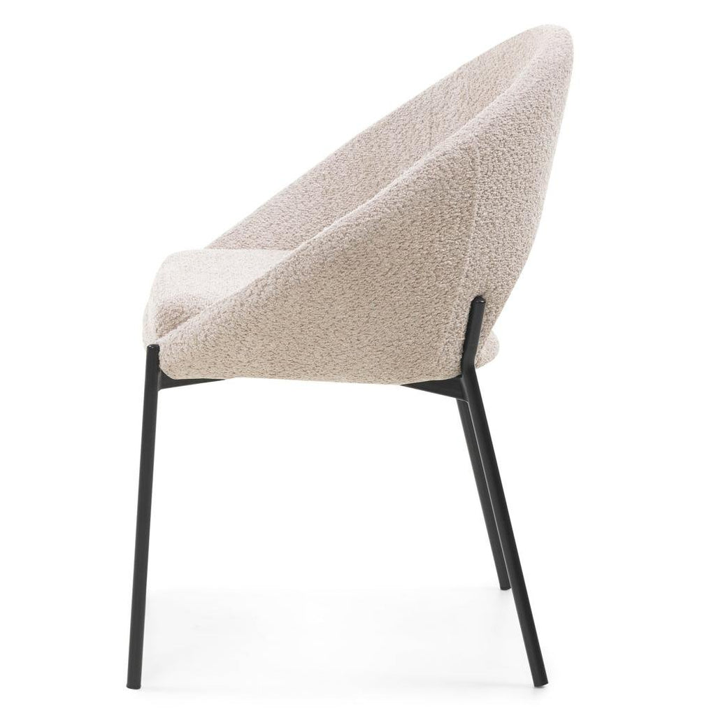 Set da 2 sedie Dean beige con gambe nere - NN-DEA-UPH-CHA-BEI-151 - foto 6