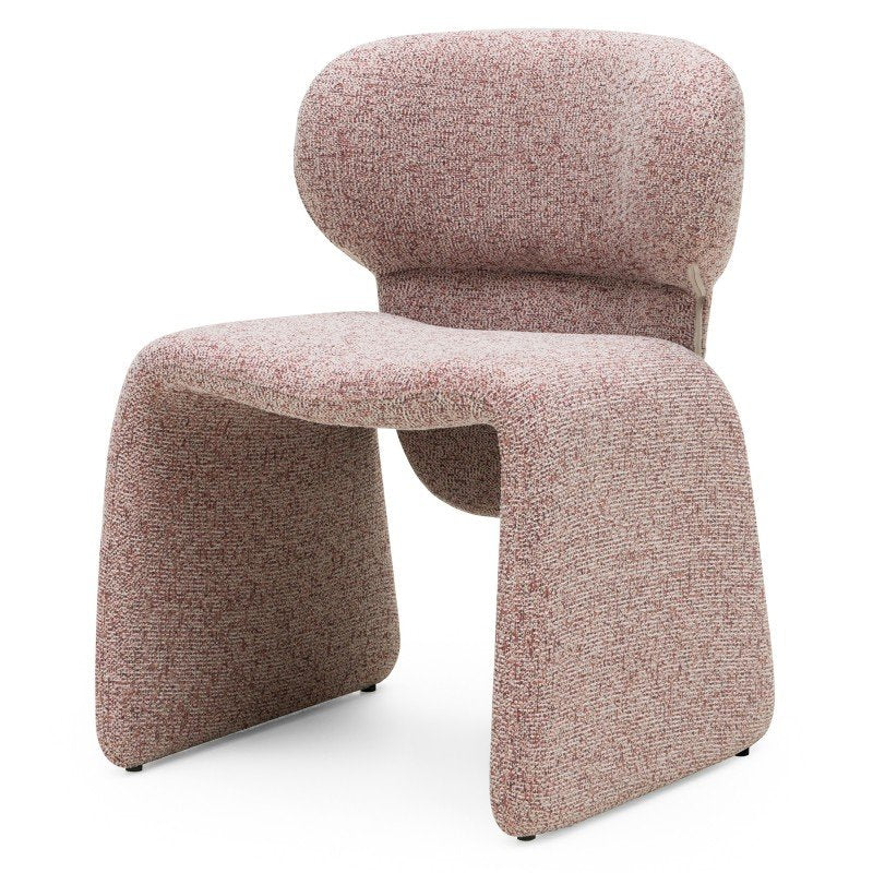 Set da 2 sedie imbottite Bizza melange beige e bordeaux - NN-BIZ-UPH-CHA-BOR-658