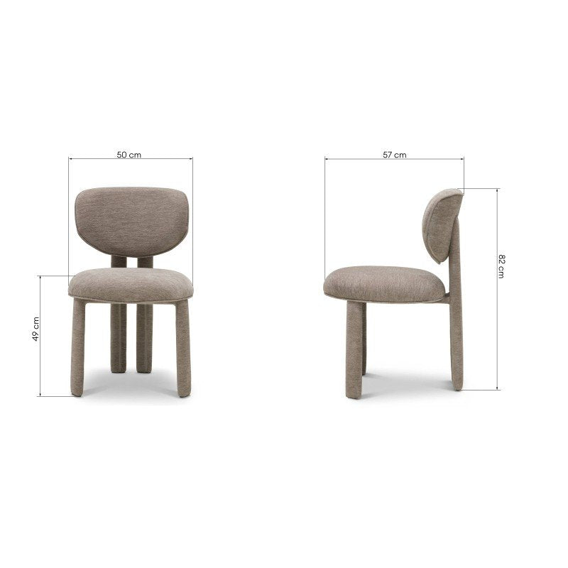 Set da 2 sedie imbottite Esso beige grigio - NN-ESS-UPH-CHA-GREBEI-670 - foto 8