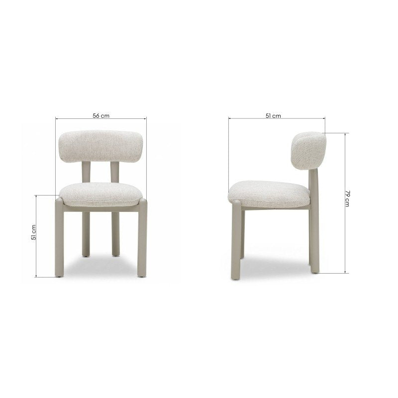 Set da 2 sedie imbottite Lanol beige crema - NN-LAN-UPH-CHA-CRE-657 - foto 7