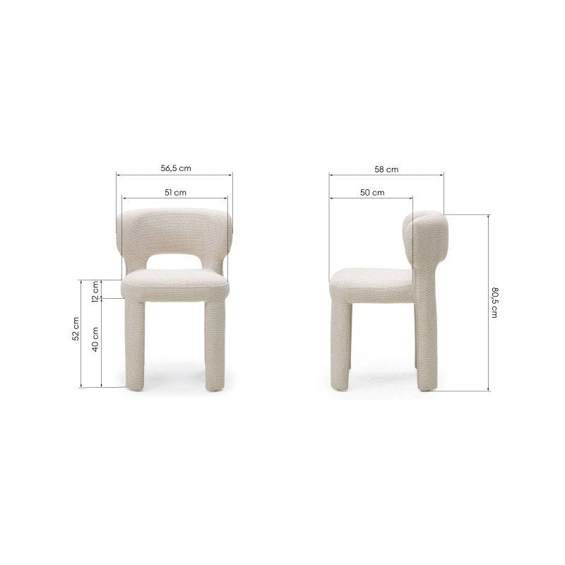 Set da 2 sedie imbottite Mosi crema - NN-MOS-UPH-CHA-CRE-685 - foto 9