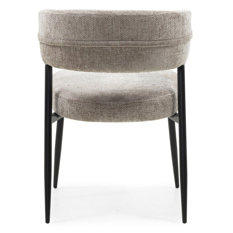 Set da 2 sedie imbottite Osario beige con gambe nere - NN-OSA-UPH-CHA-BEI-611 - foto 8