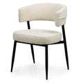 Set da 2 sedie imbottite Osario crema con gambe nere - NN-OSA-UPH-CHA-CRE-612