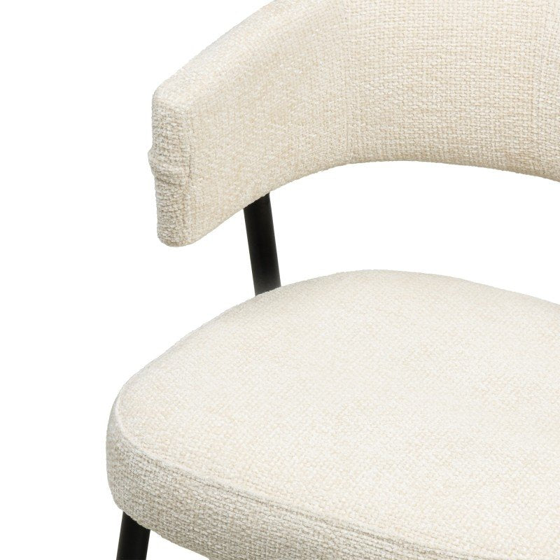 Set da 2 sedie imbottite Osario crema con gambe nere - NN-OSA-UPH-CHA-CRE-612 - foto 4