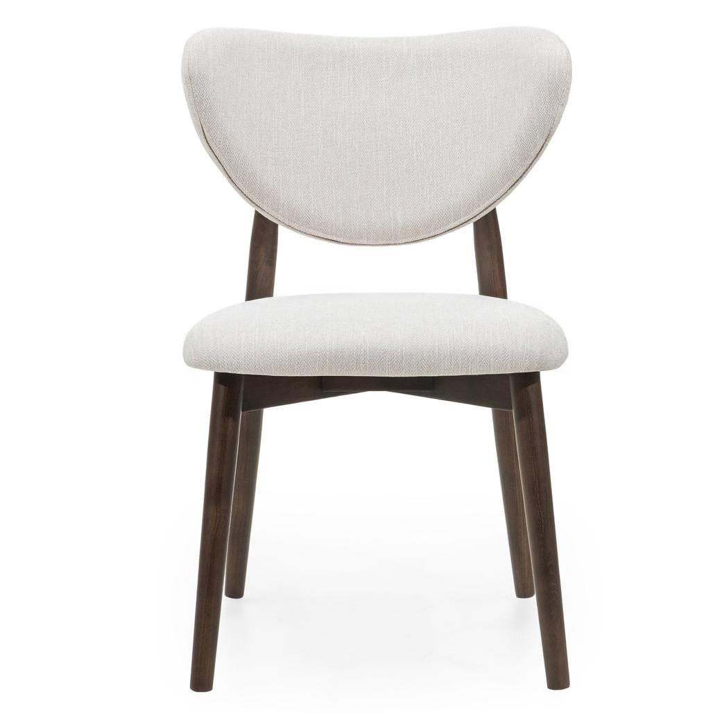 Set da 2 sedie Juliette beige con gambe in frassino noce - NN-JUL-UPH-CHA-WAL-254