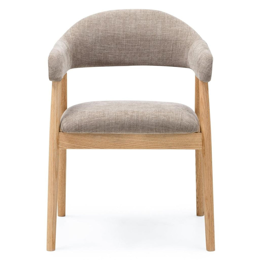 Set da 2 sedie Laris beige scuro con gambe in rovere - NN-LAR-UPH-CHA-BEI-283