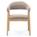 Set da 2 sedie Laris beige scuro con gambe in rovere - NN-LAR-UPH-CHA-BEI-283