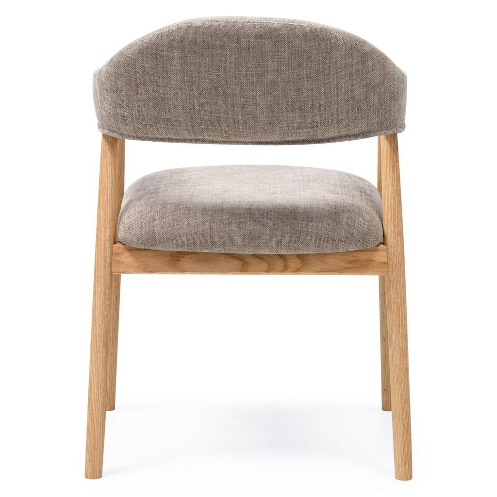 Set da 2 sedie Laris beige scuro con gambe in rovere - NN-LAR-UPH-CHA-BEI-283 - foto 5